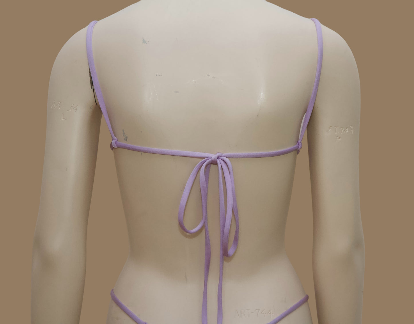 Square Neck - Top Perlmutt- Purpur